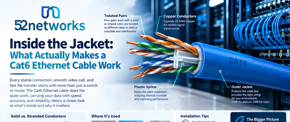 Cover image for Inside the Jacket: What Actually Makes a Cat6 Ethernet Cable Work