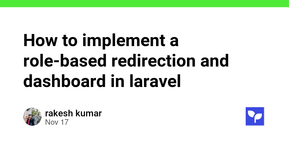 How to implement a role-based redirection and dashboard in laravel ...