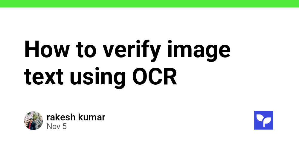 How to verify image text using OCR - Debug School