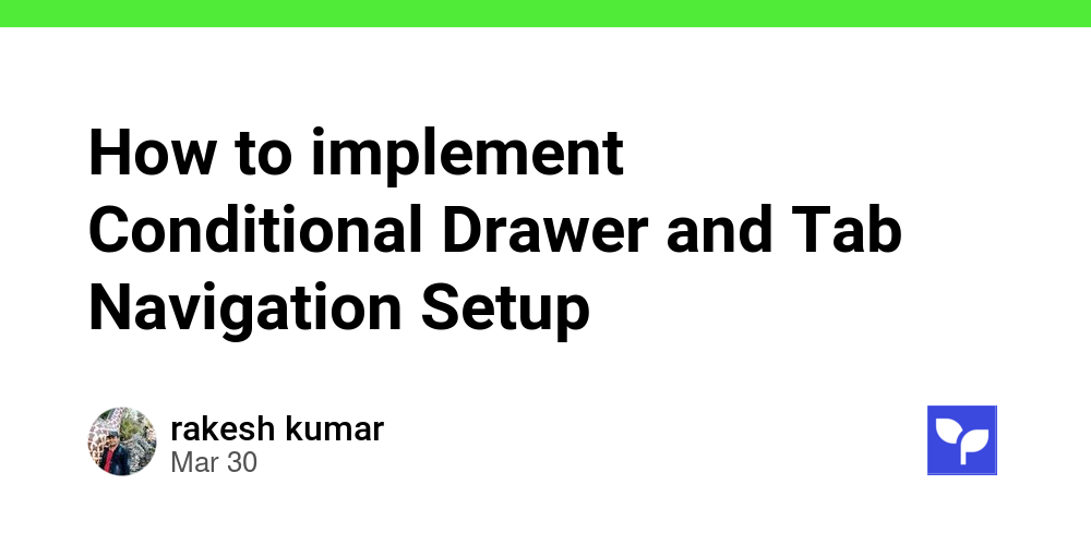 How to implement Conditional Drawer and Tab Navigation Setup in react ...