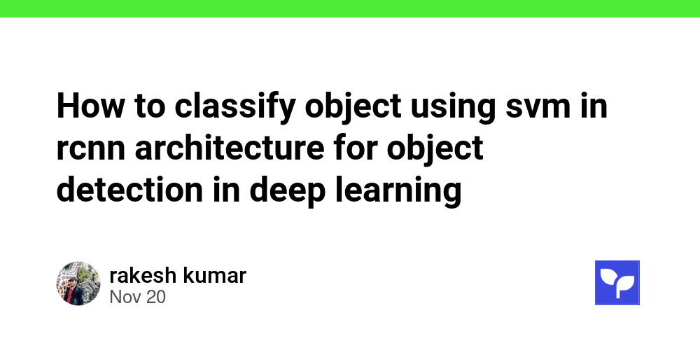 How to classify object using svm in rcnn architecture for object ...
