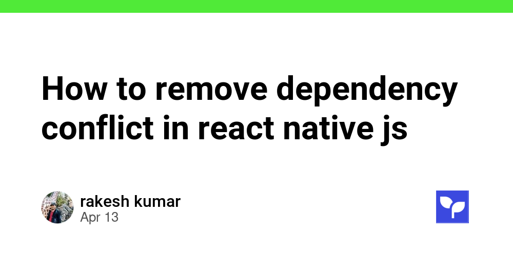 How to remove dependency conflict in react native js - Debug School