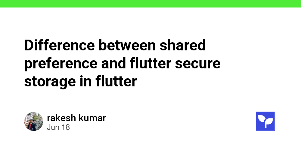 Difference between shared preference and flutter secure storage in ...