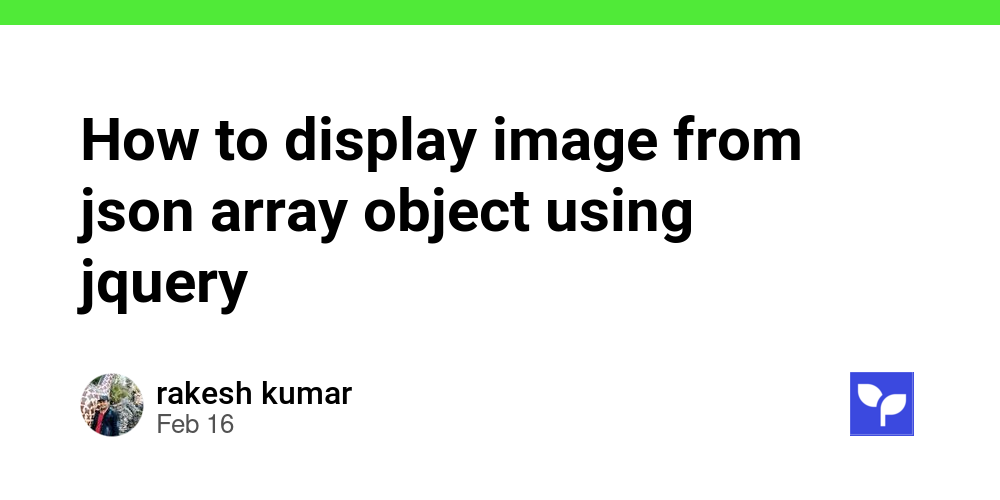 How to display image from json array object using jquery - Debug School
