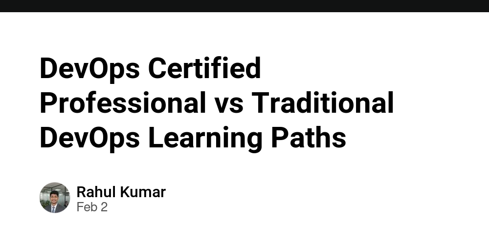 DevOps Certified Professional vs Traditional DevOps Learning Paths ...