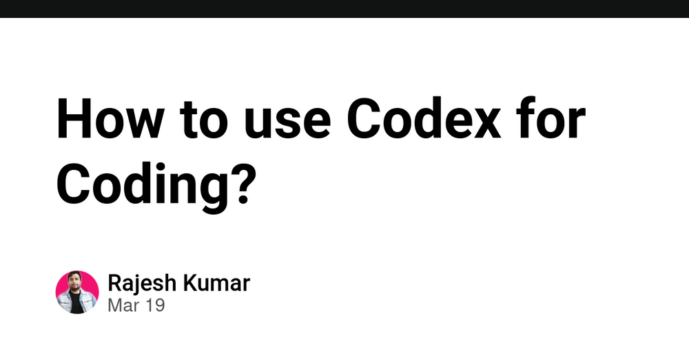 How to use Codex for Coding? - Debug School