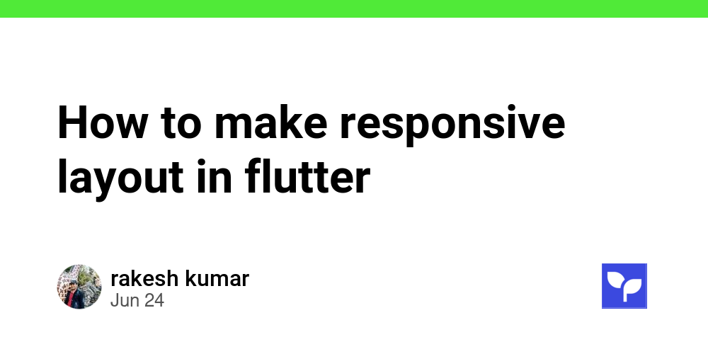 How to make responsive layout in flutter - Debug School