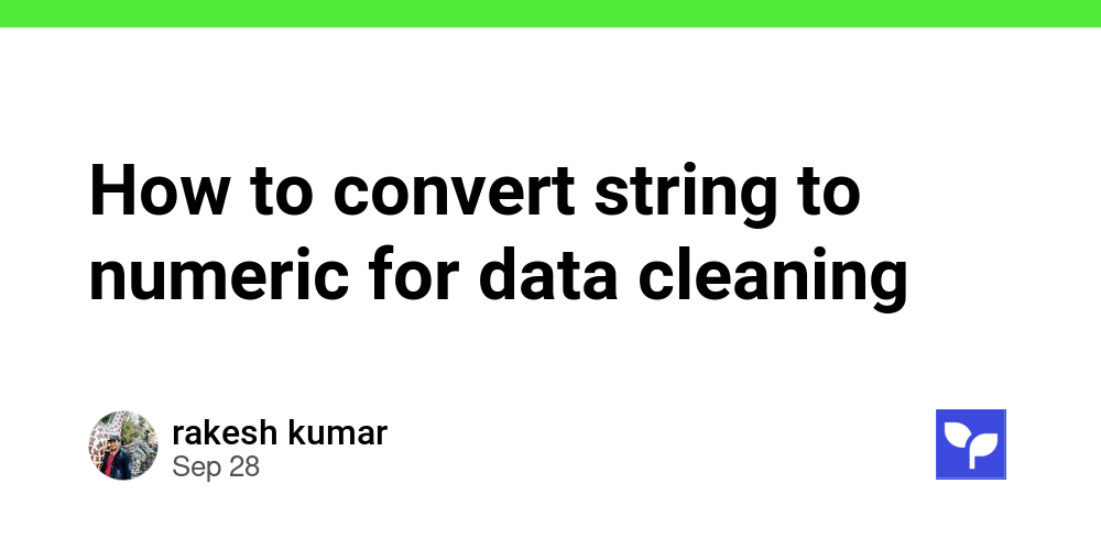 How to convert string to numeric for data cleaning - Debug School