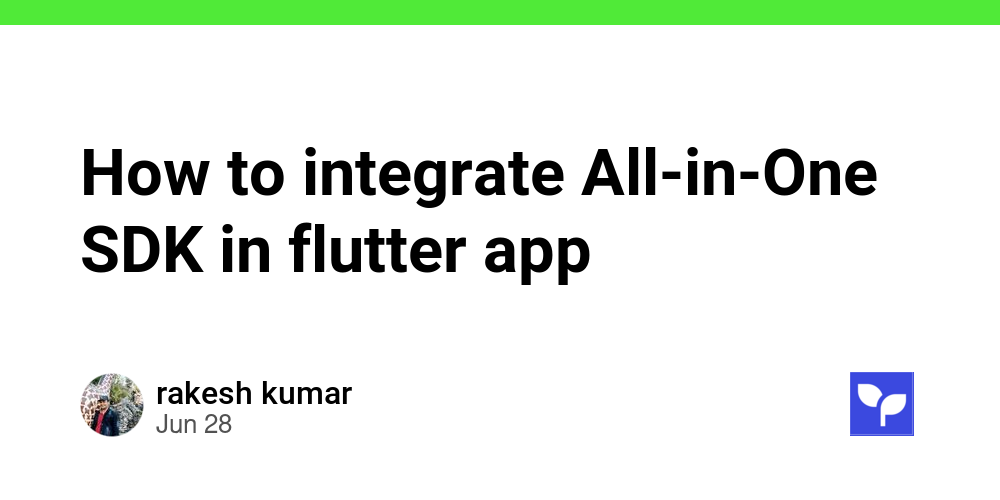 How to integrate All-in-One SDK in flutter app - Debug School
