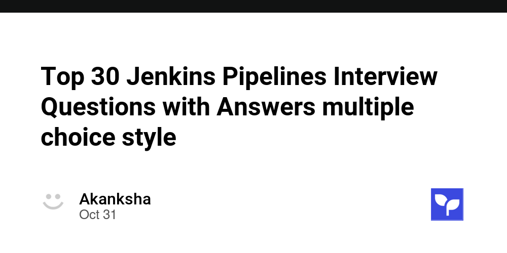Top 30 Jenkins Pipelines Interview Questions with Answers multiple